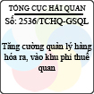 Công văn 2536/TCHQ-GSQL