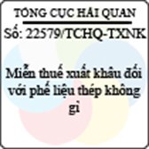 Công văn 2579/TCHQ-TXNK