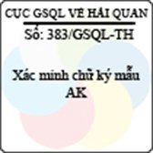 Công văn 383/GSQL-TH