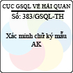 Công văn 383/GSQL-TH