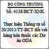 Công văn 4138/BCT-XNK