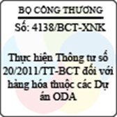 Công văn 4138/BCT-XNK