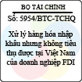 Công văn 5954/BTC-TCHQ