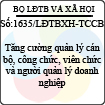 Công văn 1635/LĐTBXH-TCCB