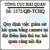 Quyết định 1572/2013/QĐ-TCHQ