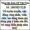 Hướng dẫn 266/HD-TLĐ