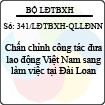 Công văn 341/LĐTBXH-QLLĐNN