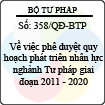 Quyết định 358/QĐ-BTP