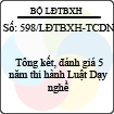 Công văn 598/LĐTBXH-TCDN