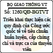 Quyết định 1260/2013/QĐ-BGTVT