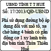 Quyết định 17/2013/QĐ-UBND