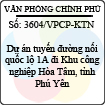 Công văn 3604/VPCP-KTN