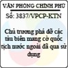 Công văn 3837/VPCP-KTN