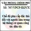 Công văn 767/VPCP-KGVX