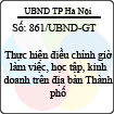 Công văn 861/UBND-GT