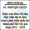 Quyết định 6089/QĐ-UBND