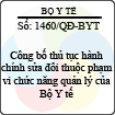 Quyết định 1460/2013/QĐ-BYT