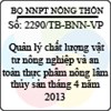 Thông báo 2290/TB-BNN-VP