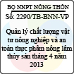 Thông báo 2290/TB-BNN-VP