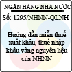 Công văn 1295/NHNN-QLNH