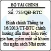 Quyết định 755/QĐ-BTC