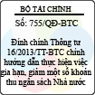 Quyết định 755/QĐ-BTC