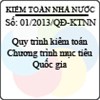 Quyết định 01/2013/QĐ-KTNN