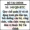 Quyết định 148/QĐ-BTC