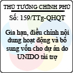 Công văn 159/TTg-QHQT