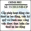 Nghị định 55/2013/NĐ-CP