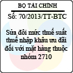 Thông tư 70/2013/TT-BTC