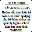 Thông tư 08/2013/TT-BTC