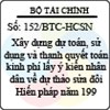 Công văn 152/BTC-HCNS