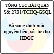 Công văn 2731/TCHQ-GSQL