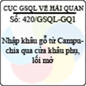 Công văn 420/GSQL-GQ1