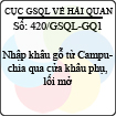 Công văn 420/GSQL-GQ1