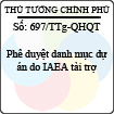 Công văn 697/TTg-QHQT