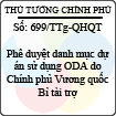 Công văn 699/TTg-QHQT