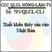 Công văn 795/QLCL-CL1