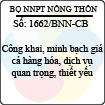 Công văn 1662/BNN-CB