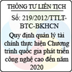 Thông tư liên tịch 219/2012/TTLT-BTC-BKHCN