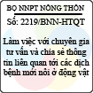 Công văn 2219/BNN-HTQT