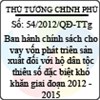 Quyết định 54/2012/QĐ-TTg