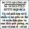 Thông tư liên tịch 10/2013/TTLT-BTTTT-BQP-BCA
