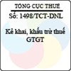 Công văn 1498/TCT-DNL