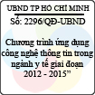 Quyết định 2296/2013/QĐ-UBND