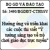 Công văn 3490/BGDĐT-CTHSSV