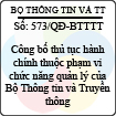 Quyết định 573/2013/QĐ-BTTTT