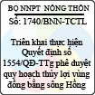 Công văn 1740/BNN-TCTL