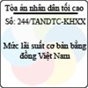 Công văn 244/TANDTC-KHXX